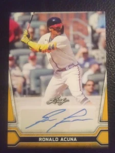 RONALD ACUNA JR 2021 Leaf Multi Sports Gold AUTO Super Nice Autographed Card - Picture 1 of 5