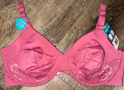 Vanity Fair ~ Sujetador para mujer radiante liso debajo de la ropa con aros malva ~ 42C Foto 1 de 4