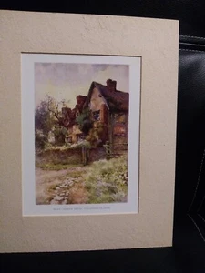 Marry Arden's House, Stratford.on.avonNice Vintage Art Print Matted  - Picture 1 of 9