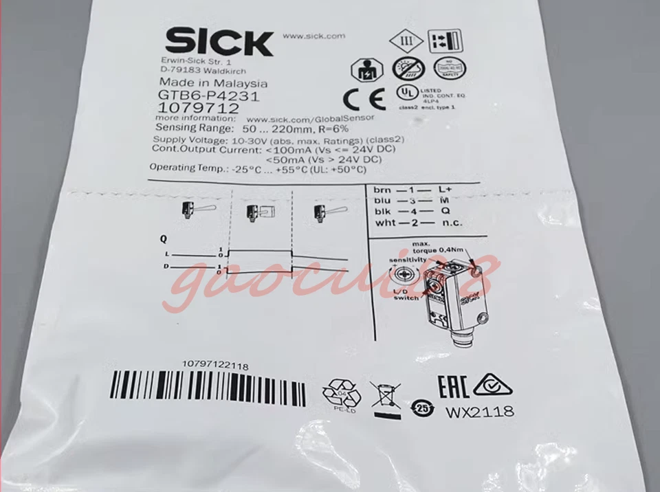 Original SICK GTB6-P4231 Photoelectric Sensor GTB6P4231 NEW 1PC 3months warranty - Image 1 of 1