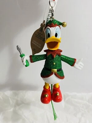 Disney Parks Donald Elf Pull String Ornamento NUEVO Foto 1 de 2