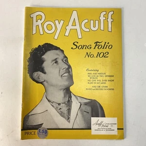 Roy Acuff Song Folio No. 102 20 canciones Acuff-Rose Publications de colección nuevo en stock - Imagen 1 de 4