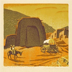 Gustave Baumann : Cordova Plaza : Archival Art Print - Picture 1 of 2