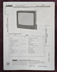 Sams Photofact 2837-2 Service Manual for Sanyo AVM252 - Picture 1 of 1