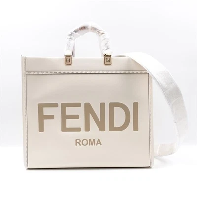 Bolso de Mano Fendi Sunshine Piel de Becerro Blanco T_ZY0000384800 Foto 1 de 4