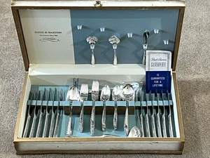 Vintage Reed & Barton Silver Blossom Silverplate Silverware 80-Pc Set 1955-75 - Picture 1 of 13