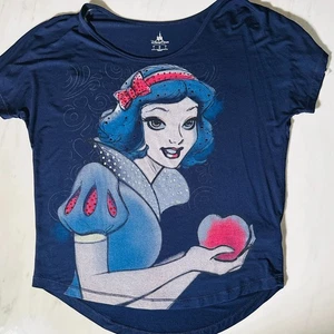 Disney Parks Damen Top Gr. M Schneewittchen Strass Bling Dunkelblau - Bild 1 von 8