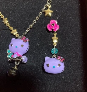 Hello Kitty ×Anna Sui Necklace and Earrings Set 20th Anniversary Limited Edition - Picture 1 of 13