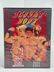3 Count Bout Neo Geo AES US Edition Soft Case SNK 1993 CIB Tested Working