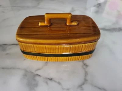 Barbotine/Secla Portugal ceramic boxes/Vintage Secla pottery - Image 1 of 4