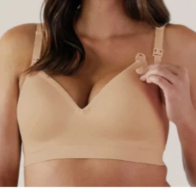 New Read! BRAVADO DESIGNS Plunge Nursing Bra Butterscotch size: S - Image 1 of 4