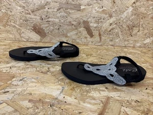 Sandalias Skechers Cali Yoga Foam Talla 7 Reino Unido Negras y Plateadas Nuevas para Mujer’s - Imagen 1 de 5