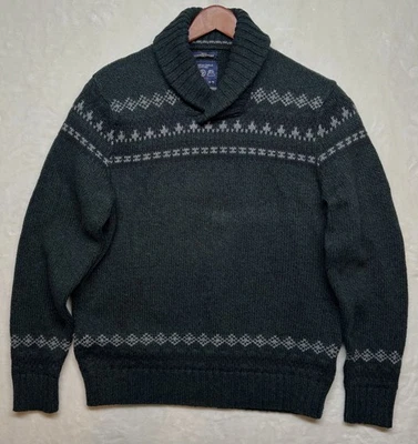 Suéter American Eagle Para Hombres Fair Isle Verde Bosque XL o L Vacaciones de Navidad Foto 1 de 4