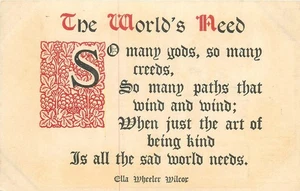 c1910 Arts & Crafts God's & Creeds Religion undivided Postcard 25-7467 - Picture 1 of 2