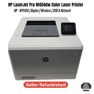 HP LaserJet Pro M454dw цветной лазерный принтер | дуплексный | беспроводной | USB и сеть - Изображение 1 из 4
