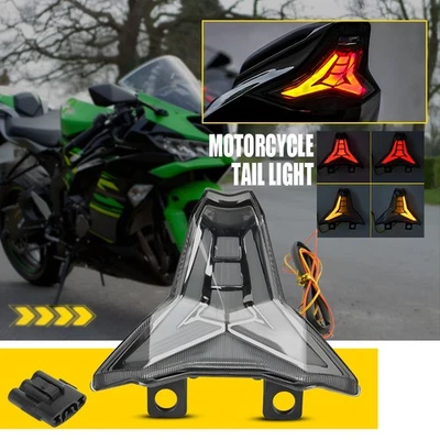 Luz trasera LED de humo integrada para Kawasaki Ninja ZX-10R 2016-2023 Foto 1 de 4