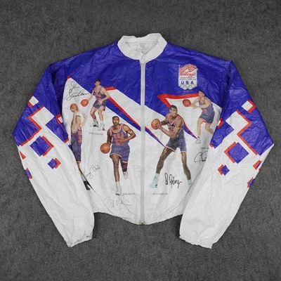 Vintage USA Basketball Jacket Mens Large Olympic Dream Team 1992 Tyvek Kelloggs - Image 1 of 4