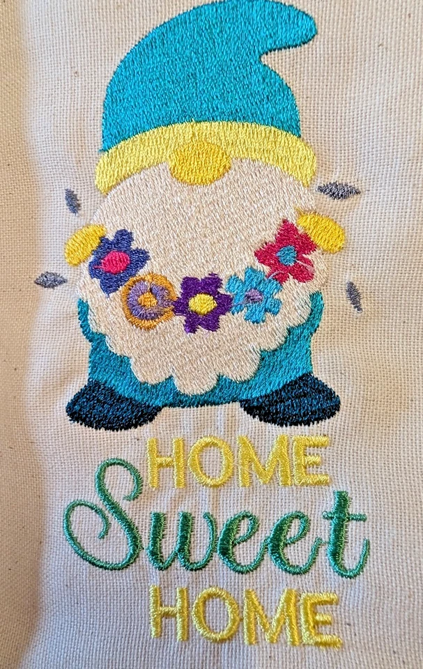 Гном Дом, милый дом с вышивкой хлопок кухонное полотенце, T. полотенце - Изображение 1 из 1