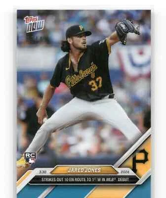 🟦 JARED JONES Rookie MLB Debut, 1st Win 2023 Topps Now #23 BLUE 05/49 RC - Image 1 of 2