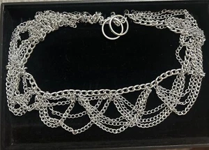 Vintage Silver Waist/Body Belt/Belly Dancer/Body Jewelry 40” Adjustable - Picture 1 of 3
