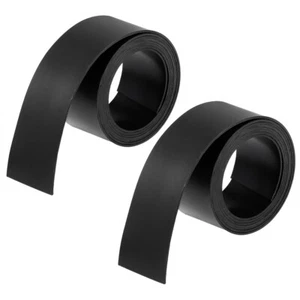 2 Pcs Dry Erase Magnetic Strip 1 Inchx3.3 Feet Stickers Writable Black - Picture 1 of 4