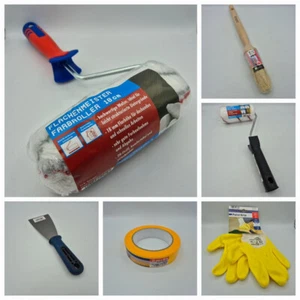 6-teiliges Maler-Set - Pinsel, Farbroller und Zubehör für Renovierung - Bild 1 von 7