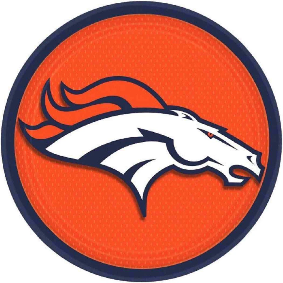 Platos de cena a granel de 9" de los Denver Broncos NFL fútbol profesional deportes banquete fiesta Foto 1 de 1