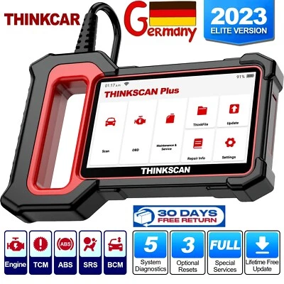 THINKCAR THINKSCAN Plus S4 profesional OBD2 dispositivo de diagnóstico coche automóvil escáner ABS SRS ECM TCM BCM