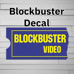 Decalcomania video Blockbuster (adesivo vinile, bidone finestra per auto portatile bottiglia d'acqua) - Foto 1 di 6