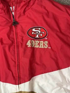 VTG Logo Athletic NFL 49ers Authentic Proline Sz XL Hooded Jacket San Francisco - Picture 1 of 12