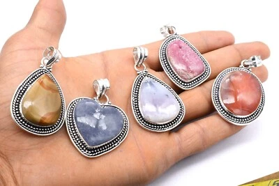 Placcato Argento Ciondoli Assortito Bali Lotti, Mix Forma Misura Mix Lot Pendant - Immagine 1 di 4