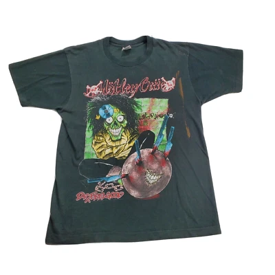 80s MOTLEY CRUE DR FEELGOOD TOUR 89-90 Large PUSHEAD ROCK METAL CONCERT Shirt - Image 1 of 4