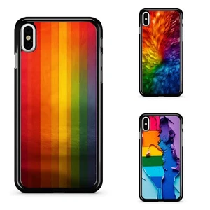 For Google Motorola Moto Apple iPhone LGBT rainbow flag Hard Black Case - Picture 1 of 25