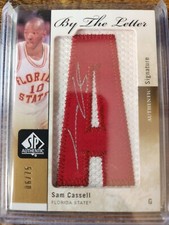 2011-12 SP Authentic Sam Cassell By the Letter Auto Patch 6/75 #BL-SC Florida St
