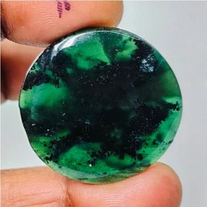 black jade Stone Natural Black Jade Cabochon Loose Gemstone 53 ct ME-11621 - Picture 1 of 4