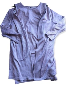 Abito tubino vintage David Rose donna 20W viola con cardigan set due pezzi - Foto 1 di 5