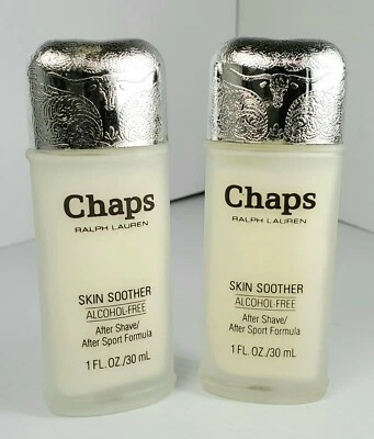 (2) CHAPS Ralph Lauren CHUPETE DE PIEL DESPUÉS DEL AFEITADO *DE COLECCIÓN RARO ORIGINAL Cosmair Foto 1 de 4