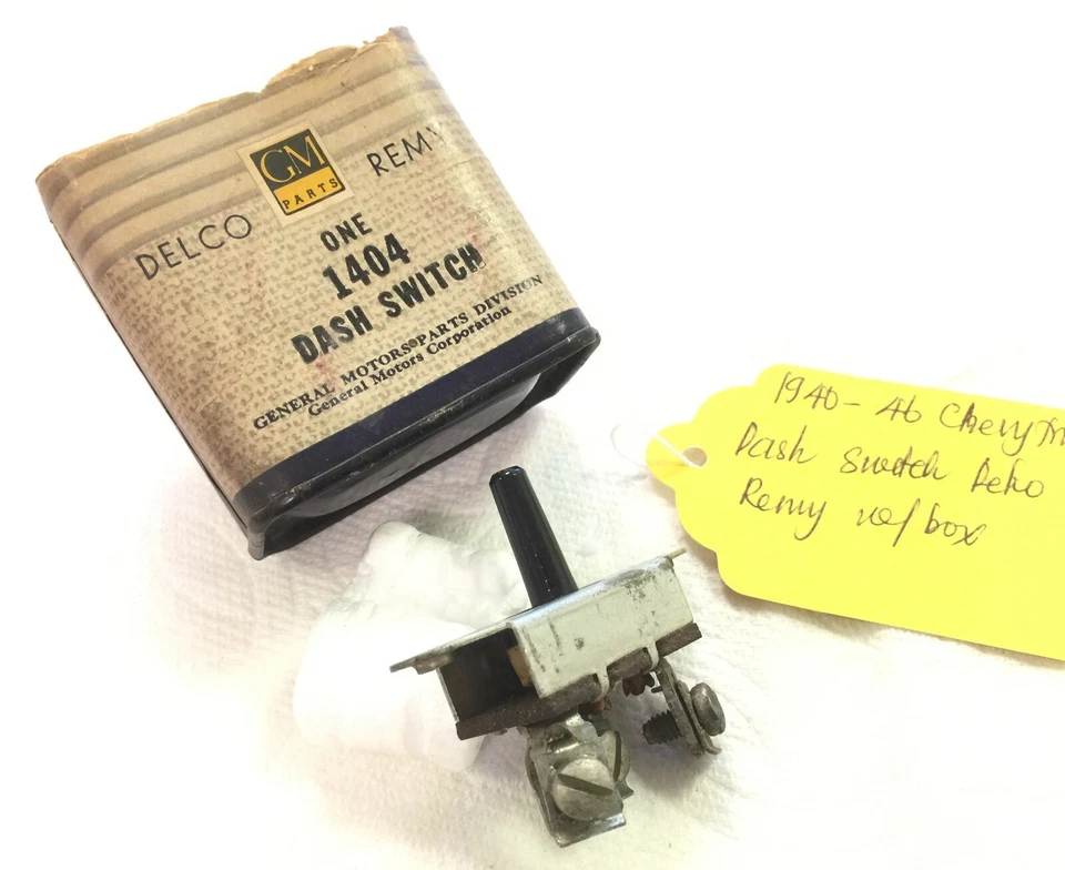 Interruptor de tablero 1404 Delco Remmy N.O.S 1940-46 CHEVY GMC TRUCK Foto 1 de 4