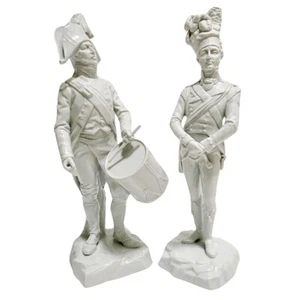 Carl Thieme Dresden Porcelain Napoleonic Whiteware Soldiers, Military Band - Picture 1 of 15