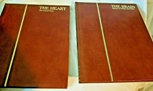 Torstar Books Set Of 2  The Brain The Heart Leather Patent Leather Bound  Vtg - Picture 1 of 12