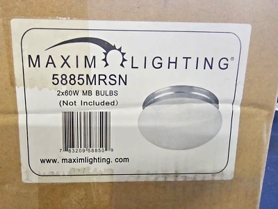Maxim Lighting 2-Light Flush Mount Satin Nickel Ceiling Light Fixture- 5885MRSN - Image 1 of 3