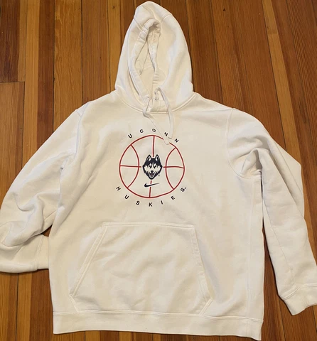 Men’s Nike Dri-Fit UCONN Huskies Hoodie Sweatshirt Size Adult Large Connecticut Cover