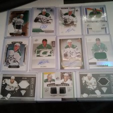 Dallas Stars 11 Card lot with Esa Lindell Premier Auto. Sick Patch