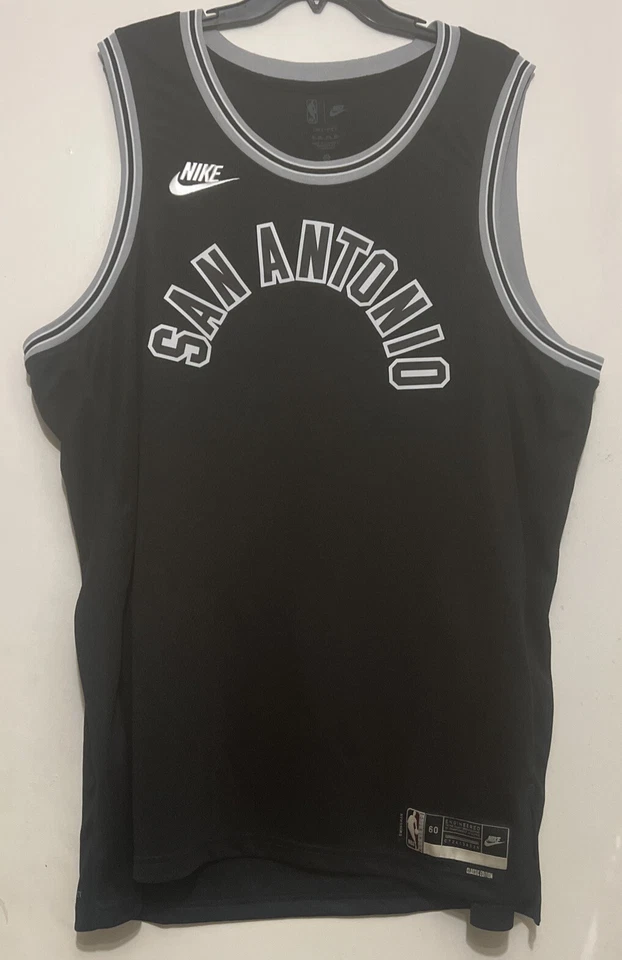 Sz 3XL - NIKE NBA HWC SAN ANTONIO SPURS BLANK SWINGMAN JERSEY DO9494-010