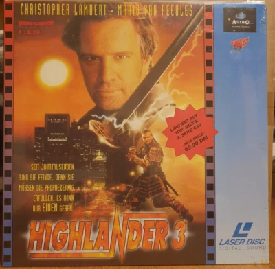 Laserdisc  Highlander 3 "Es kann nur einen geben" Widescreen Dolby Surround Pal - Bild 1 von 2
