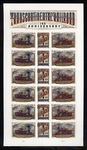 SCOTT 5378-80 2019 TRANSCONTINENTAL RAILROAD ISSUE MINT SHEET NH VF CAT $22!
