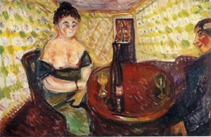 Brothel Scene. Zum sussen Madel -Edvard Munch - 1907, A1 - Picture 1 of 1