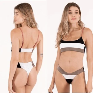 TRAJE DE BAÑO ONEONE VENTURA COLORBLOCK ""DANNA"" PARTE INFERIOR DEL BIKINI ESCASO (M) NUEVO CON ETIQUETAS - Imagen 1 de 5