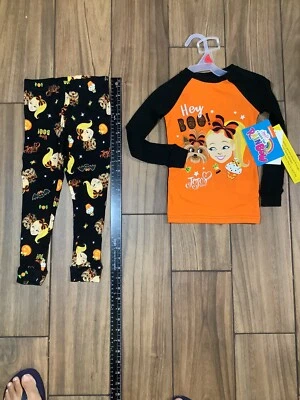 Pijama infantil Nickelodeon tamanho 4 Jojo Siwa Hey Boo Halloween 2 peças - Imagem 1 de 3