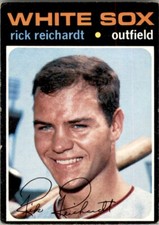 1971 TOPPS RICK REICHARDT CHICAGO WHITE SOX #643 VG/EX - SMALL FLAW BOTTOM